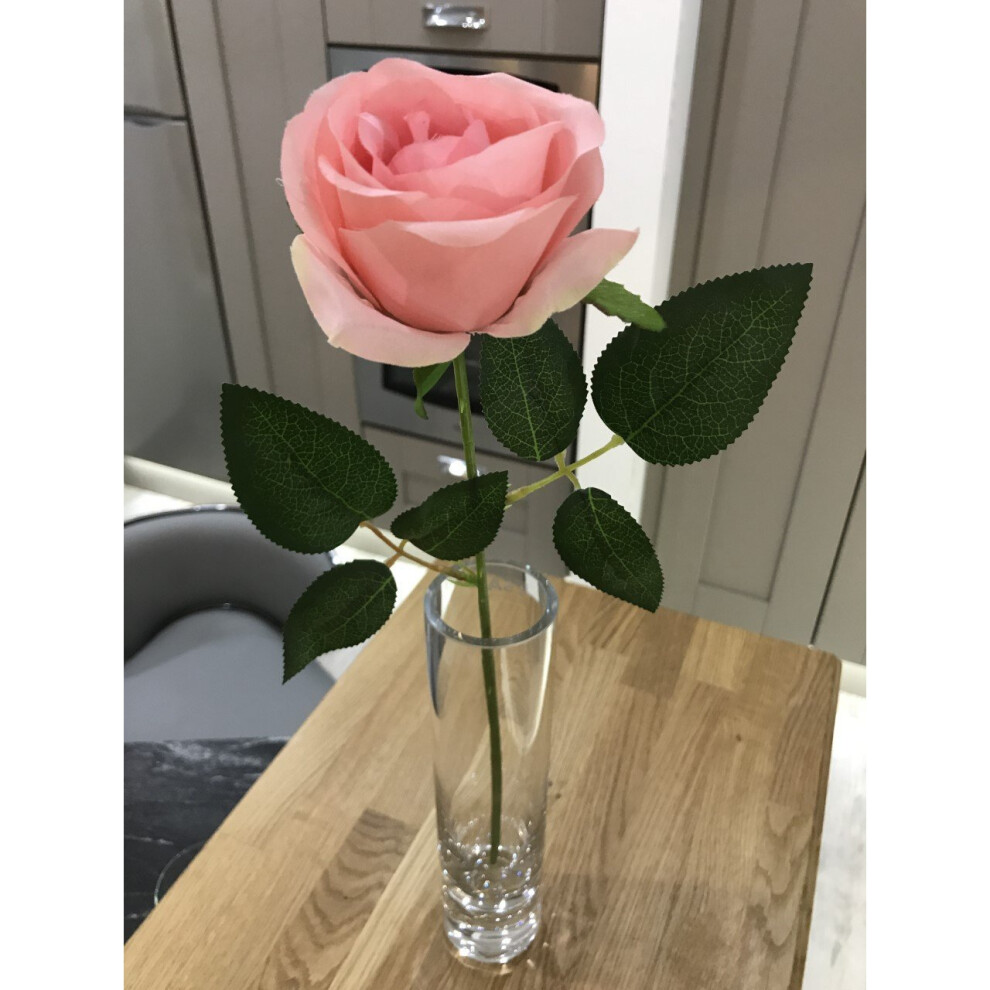 (Pink) Best Artificial 45cm Single Rose