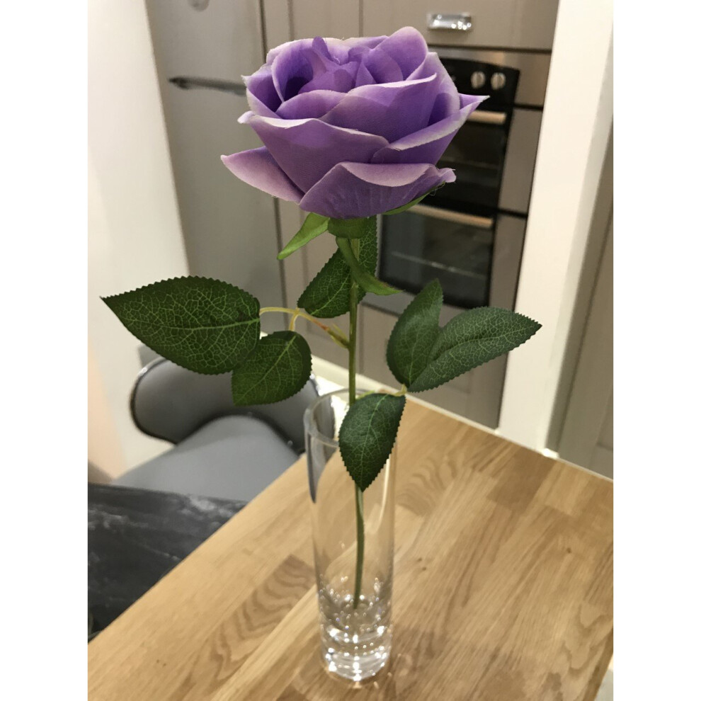 (Purple) Best Artificial 45cm Single Rose