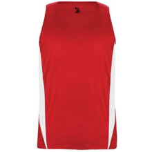 Youth Stride Singlet, Forest & White - Large