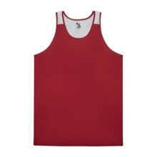 Youth Ventback Singlet, Graphite & White - Large