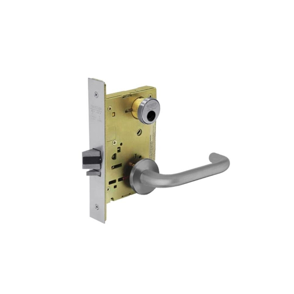 Storeroom Closet Mortise Trim Only With J Lever & Ln Rose, Satin Chrome 751759159746