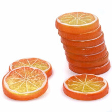 (Orange) 15 Best Artificial Fruit Slices Orange, Lemon, Lime