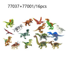 (Set1-16 pièces) 8 pièces Parc Jurassic World – Blocs de construction de dinosaures et figurines – Jouets pour enfants, coffret cadeau
