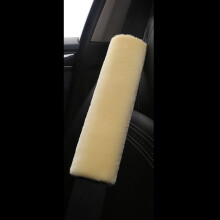 (Beige) Car Seat Belt Pads Safety Cushion Shoulder Strap Covers Harness For Adults Kids