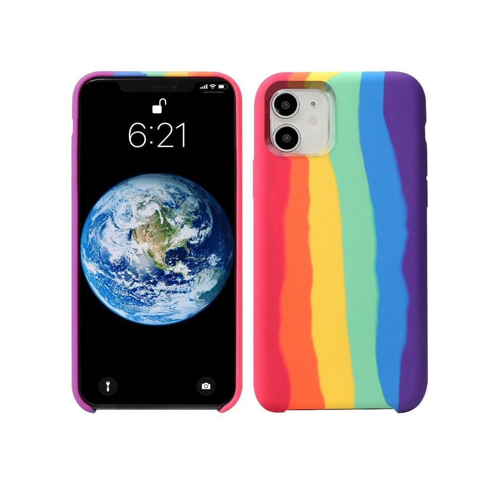 Compatible With Iphone 13 Pro - Gay Pride Rainbow Multicoloured Liquid Silicone Cover Case 7427277366098