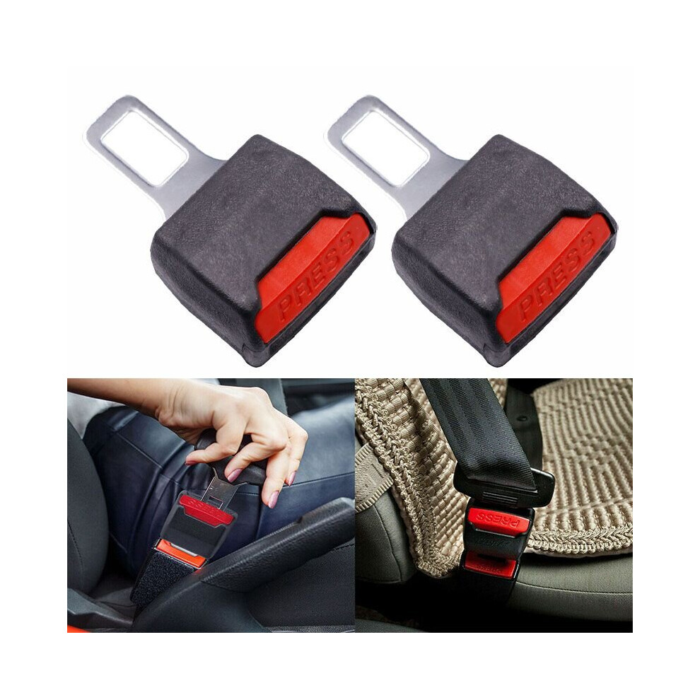2Pcs Car Safety Seat Belt Buckle Extension Universal Vehicle Extender Clip