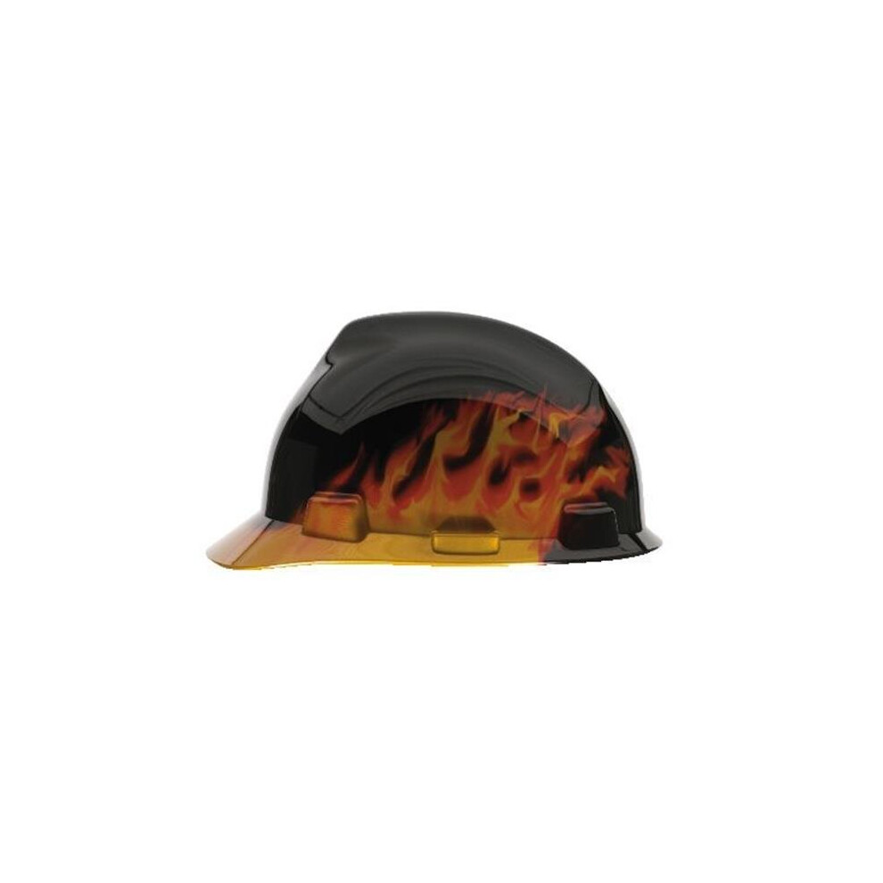 Photos - Safety Equipment Specialty V-Gard Protective Cap With Fas-Trac III Suspension, Black Fire DO1840299