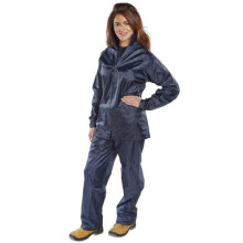 Army and Workwear B-Dri Waterproof Overall Suit Trousers & Jacket Navy