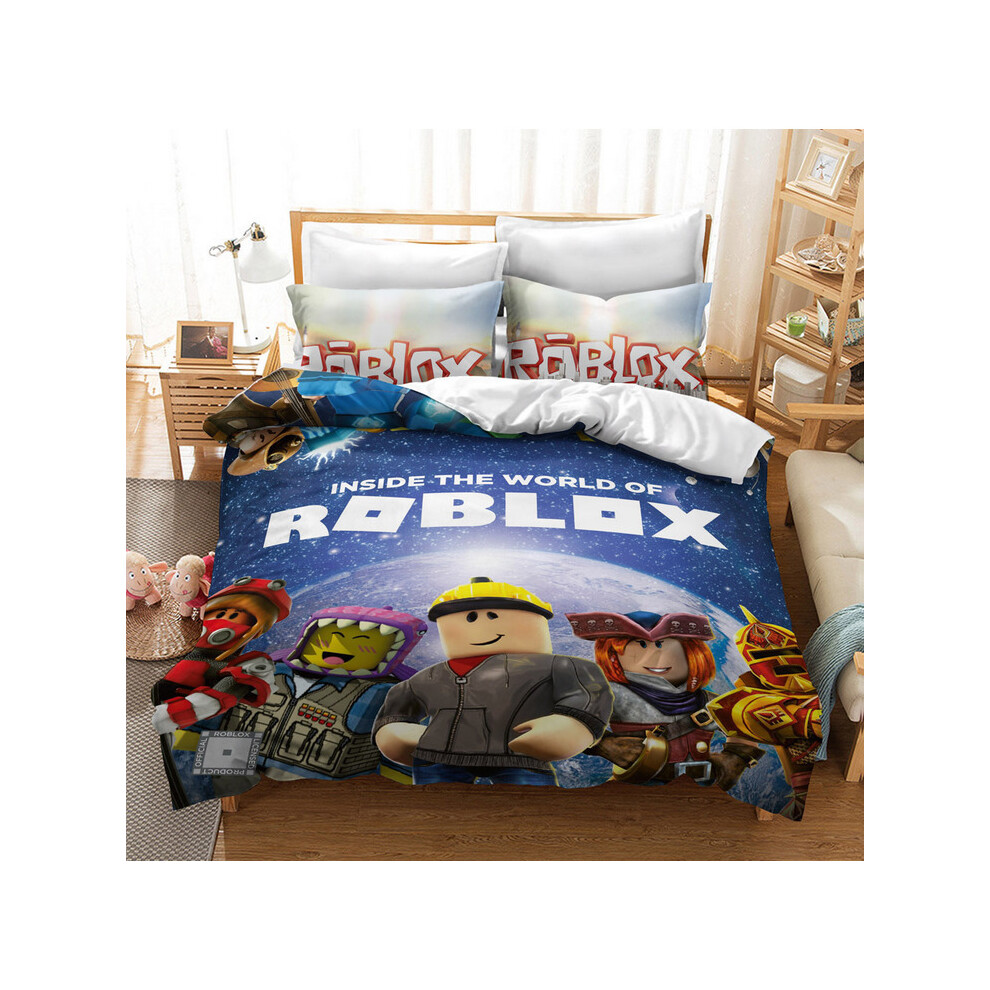 (Pattern 01, Single) ROBLOX Bedding Single Double Duvet Cover Cartoon