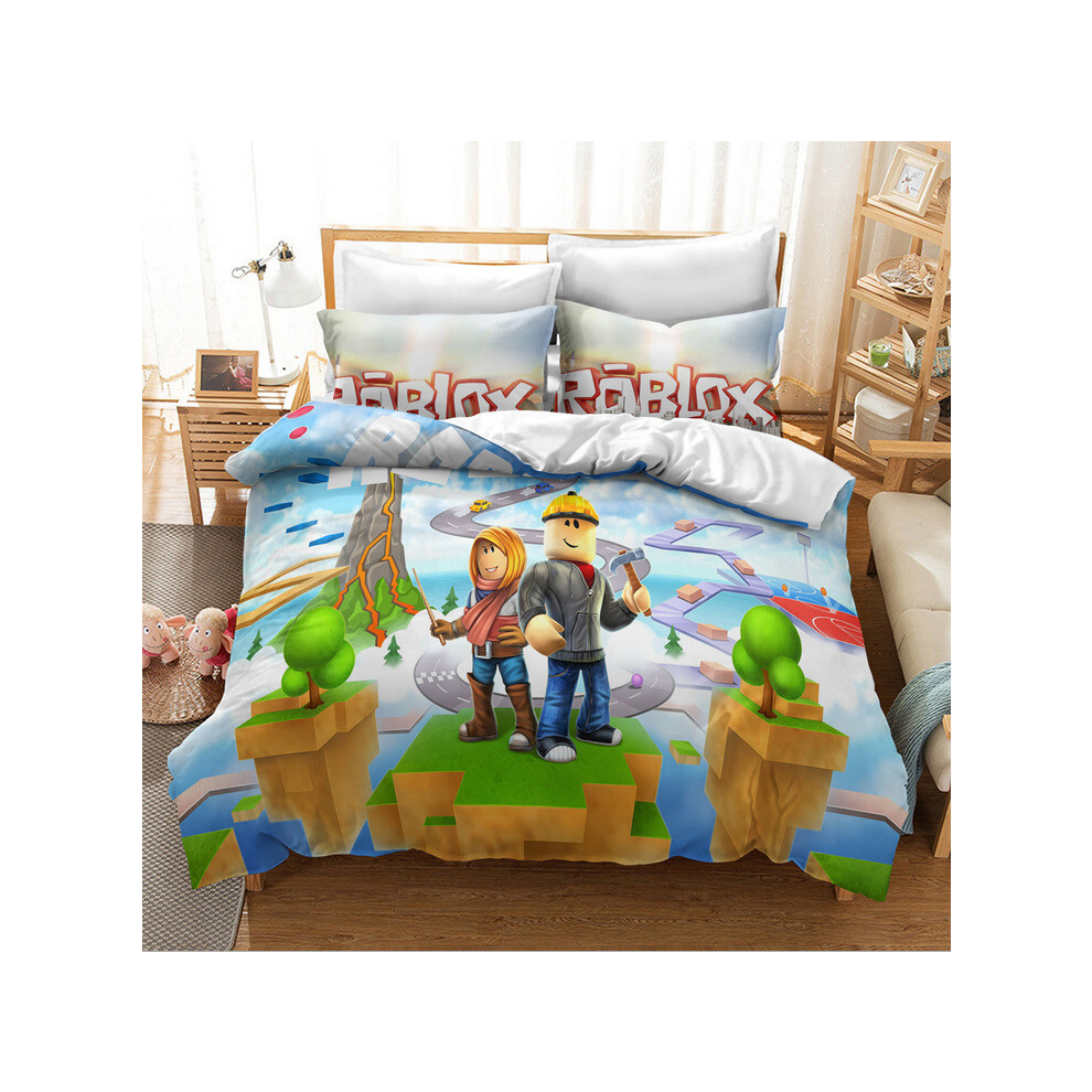 (Pattern 16, Double) ROBLOX Bedding Single Double Duvet Cover Cartoon