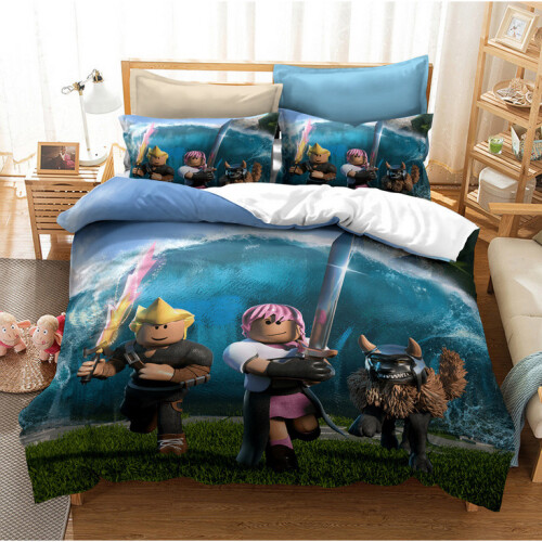 (Pattern 09, King) ROBLOX Bedding Single Double Duvet Cover Cartoon