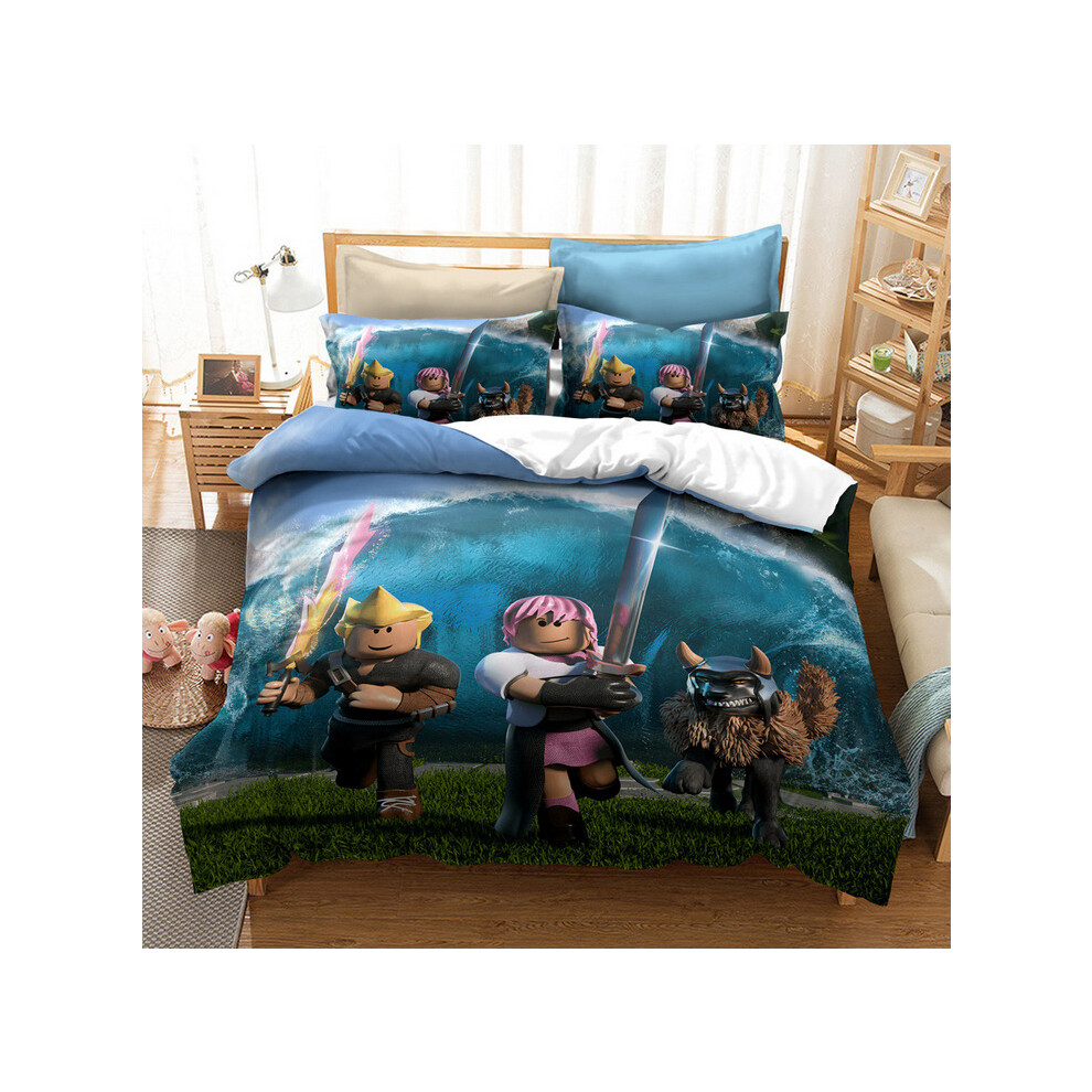 (Pattern 09, King) ROBLOX Bedding Single Double Duvet Cover Cartoon