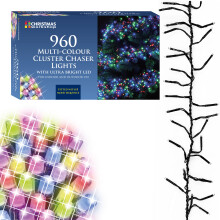 The Christmas Workshop 78460 960 LED Multi-Coloured Chaser Cluster Lights