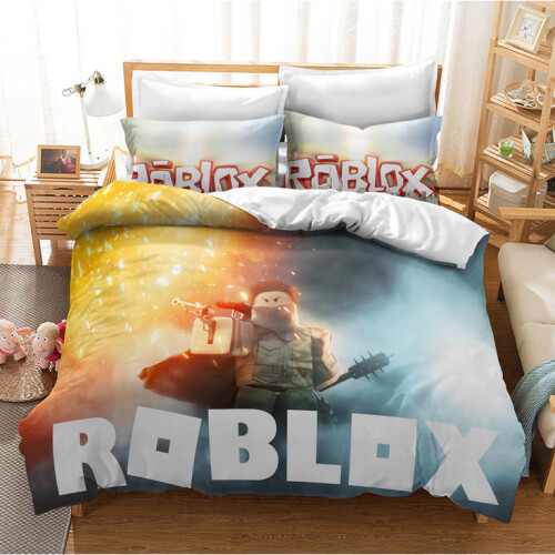 (Pattern 12, King) ROBLOX Bedding Single Double Duvet Cover Cartoon