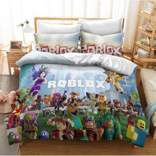 (Pattern 18, Double) ROBLOX Bedding Single Double Duvet Cover Cartoon