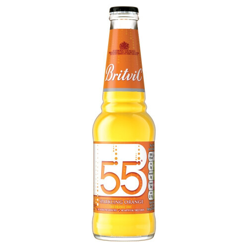 Britvic Britvic 55 Sparkling soft drink 275ml x 24 orange bottles