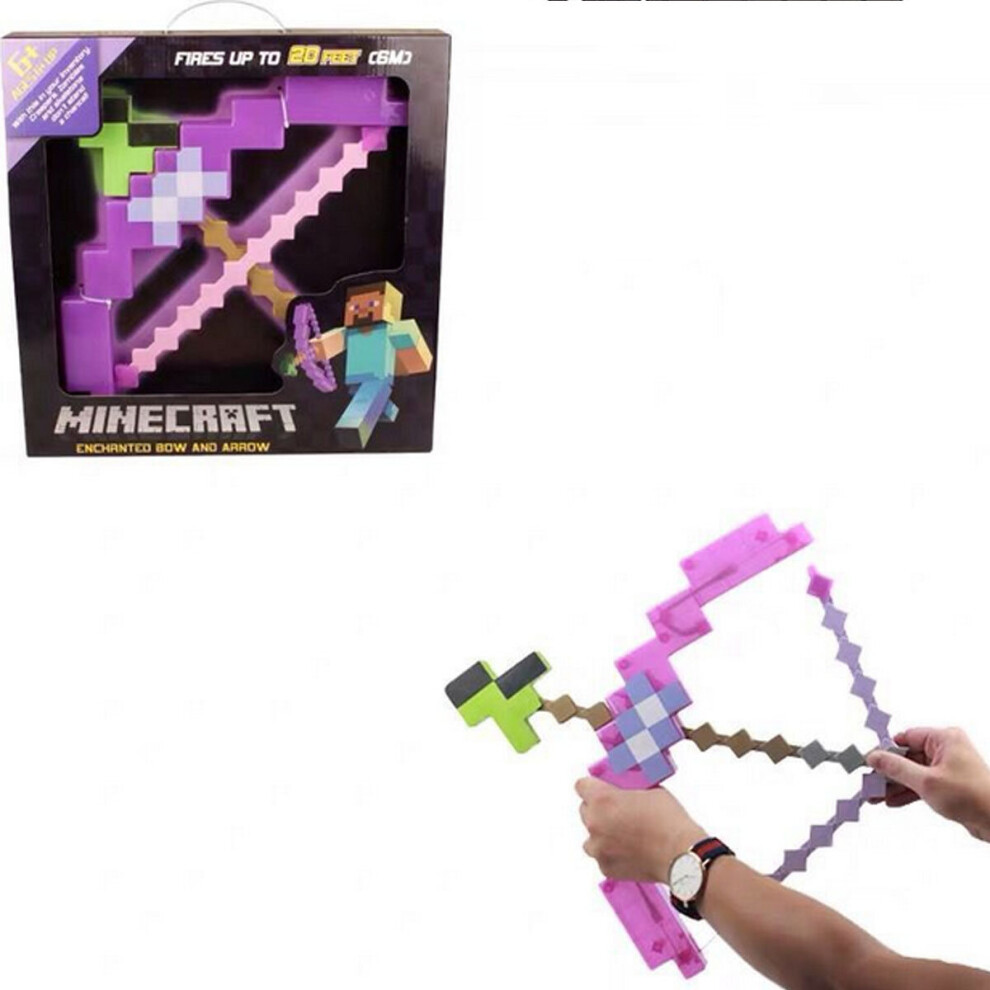 Purple Minecraft Transform Diamond Sword Pickaxe Hoe ArrowShovel Toy