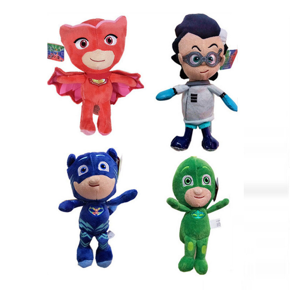 4PCS PJ Mask Gekko Catboy Owlette Romeo Plush Toys Stuffed Dolls UK