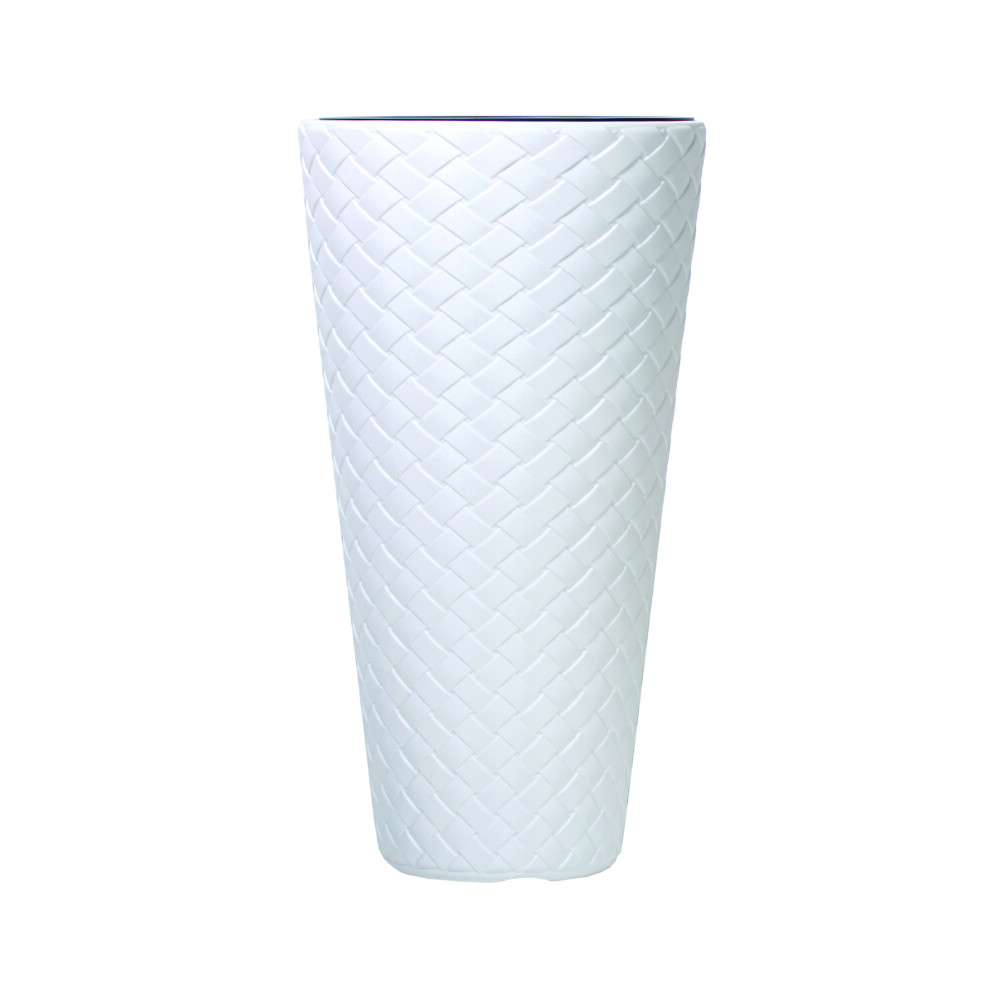 Urbn Living ( (300Mm), 1) Rattan Weave Tall Large Plant Pots Garden Planters White