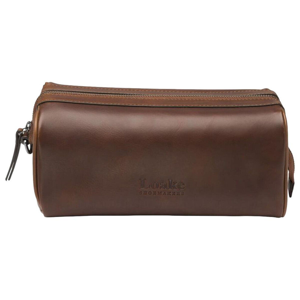 (Brown Veg-Tanned Calf) Loake Thames Wash Bag