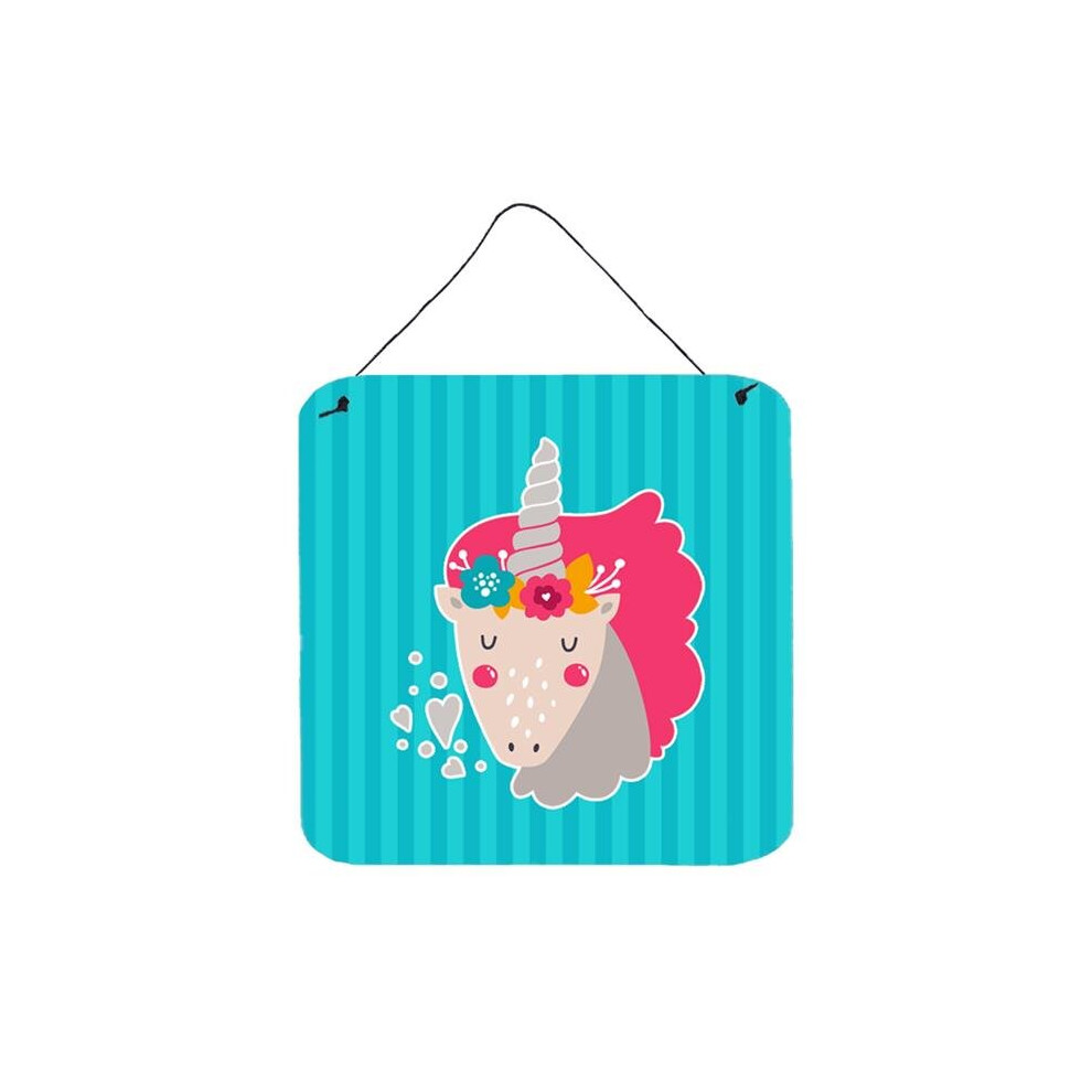 Unicorn Stripes Wall Or Door Hanging Prints Blue Comfortcreator