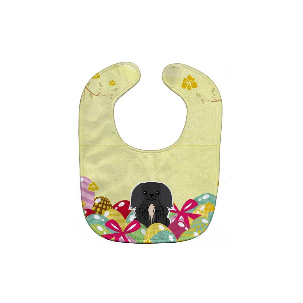 Easter Eggs Pekingnese Baby Bib Black Stationx