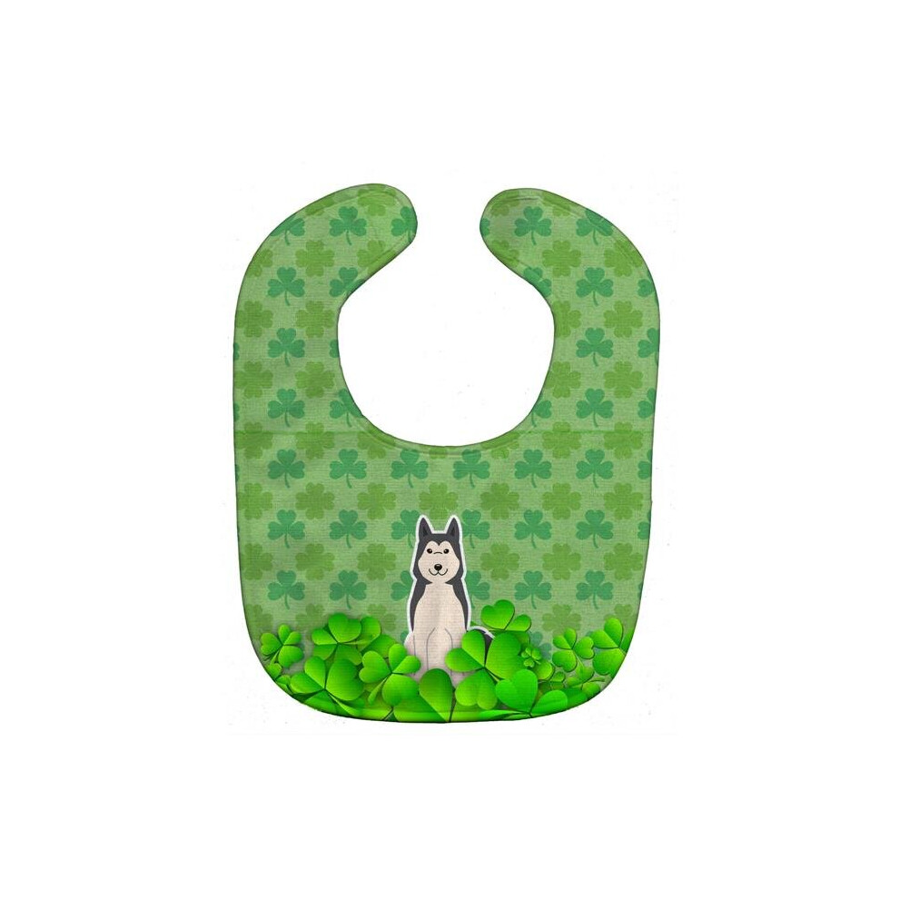 West Siberian Laika Spitz Shamrocks Baby Bib Stationx