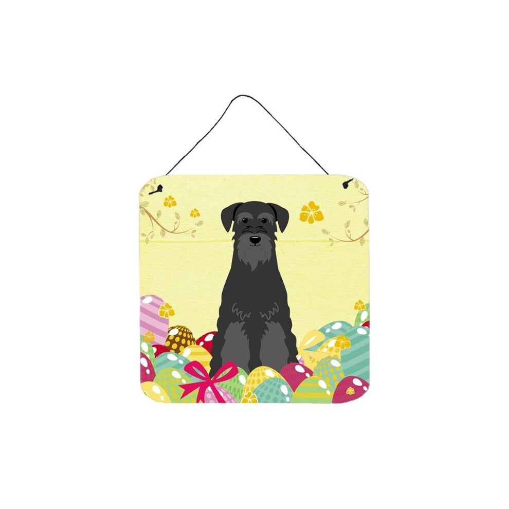 Easter Eggs Standard Schnauzer Wall Or Door Hanging Prints Black Comfortcreator