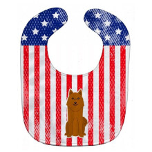 Patriotic USA Karelian Bear Dog Baby Bib