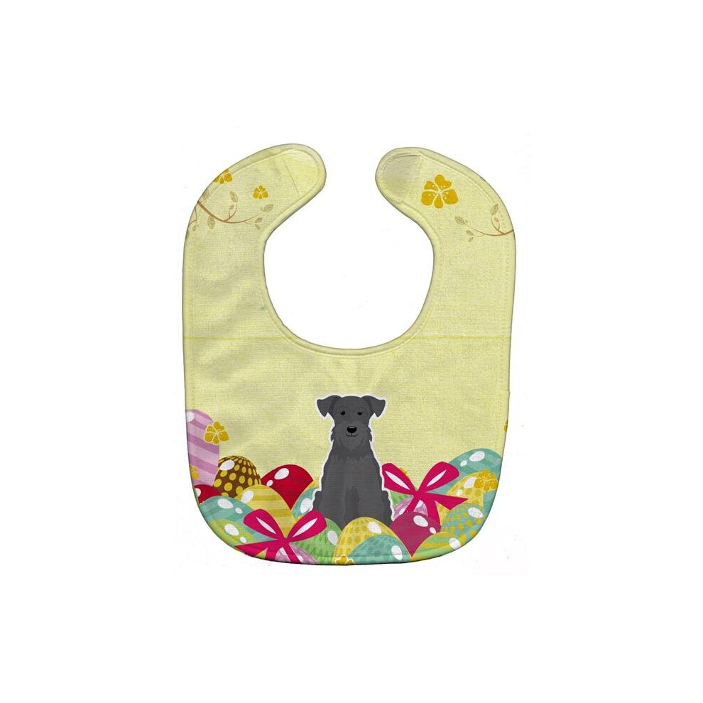Easter Eggs Miniature Schanuzer Baby Bib Black Stationx