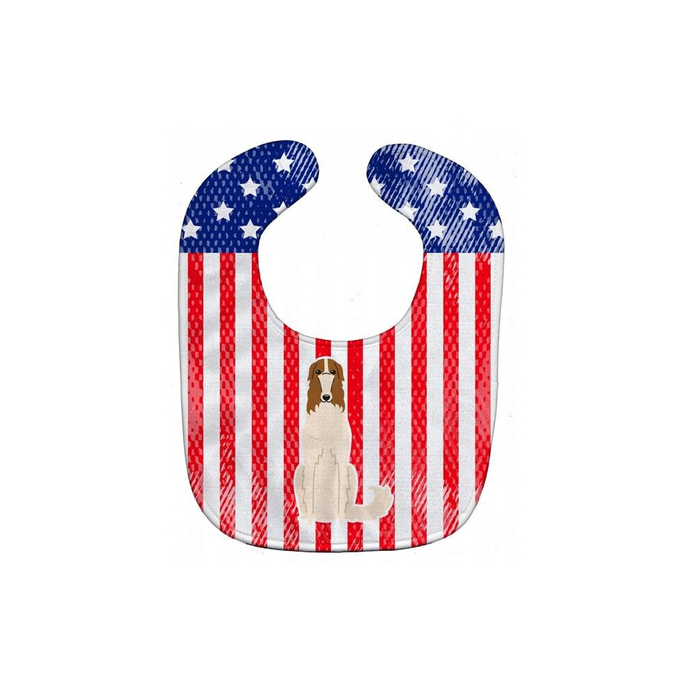 Patriotic Usa Borzoi Baby Bib Stationx