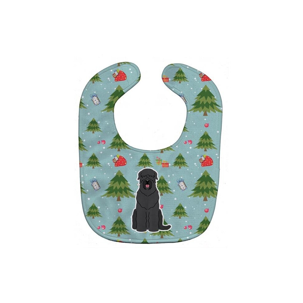 Christmas Russian Terrier Baby Bib Black Stationx