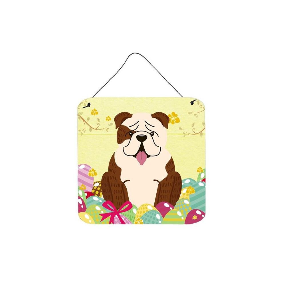 Easter Eggs English Bulldog Brindle Wall Or Door Hanging Prints White Comfortcreator