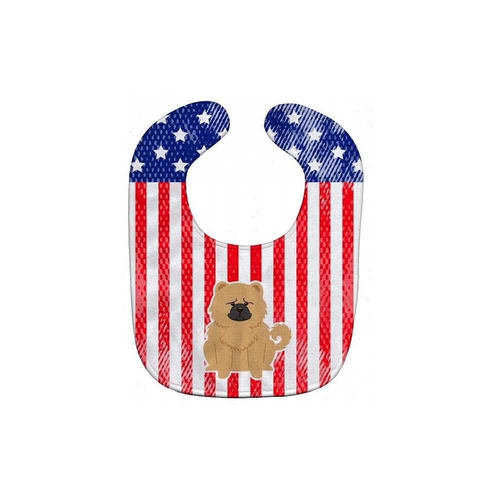 Patriotic Usa Chow Chow Baby Bib Cream Stationx