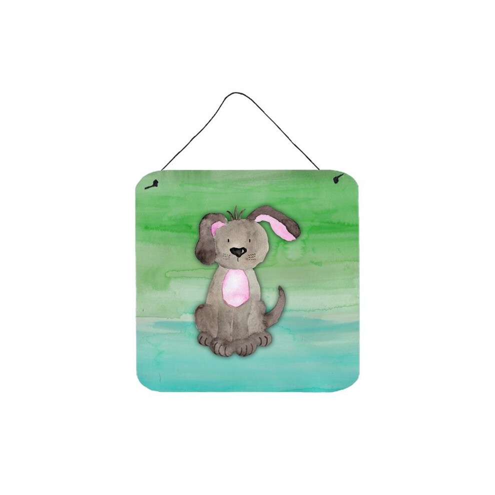 Dog Teal & Watercolor Wall Or Door Hanging Prints Green Comfortcreator