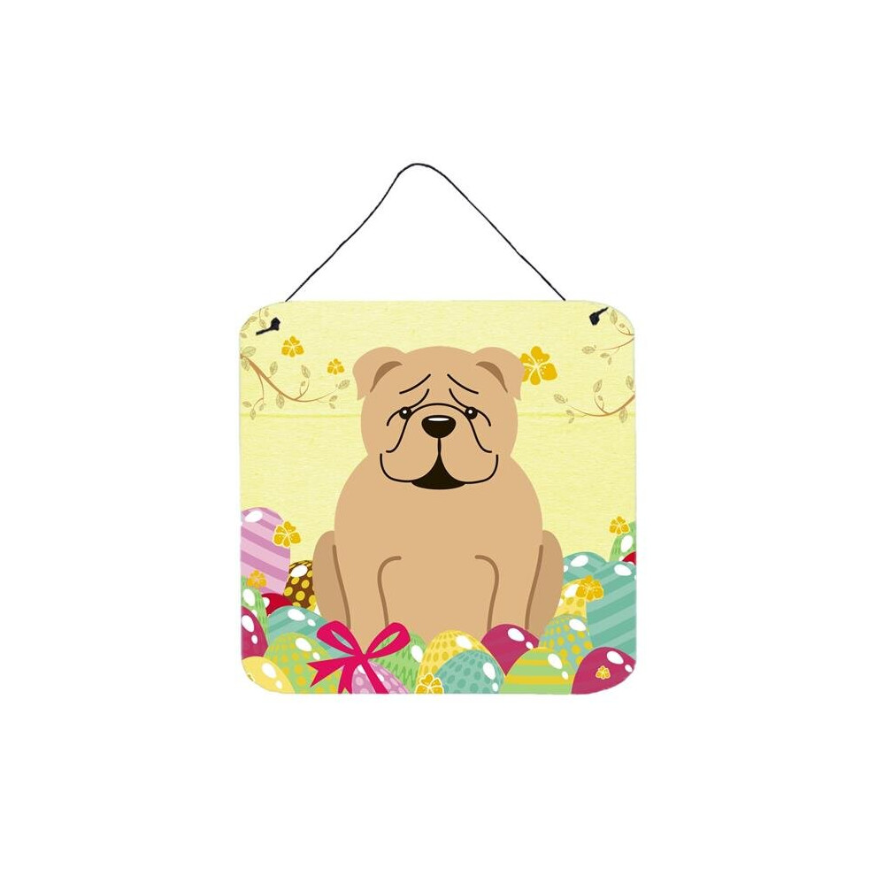 Easter Eggs English Bulldog Fawn Wall Or Door Hanging Prints Comfortcreator