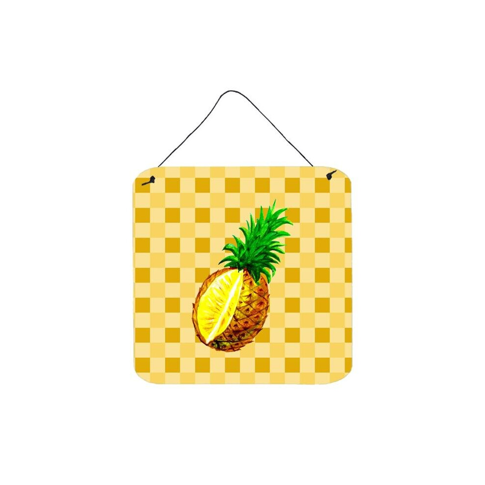 Whole Pineapple Cut On Basketweave Wall Or Door Hanging Prints Comfortcreator