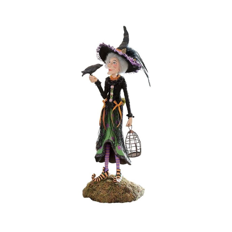 (Agnes) Halloween Witch Doll Ornament Charming Desktop Dolls For Home Decoration Kids