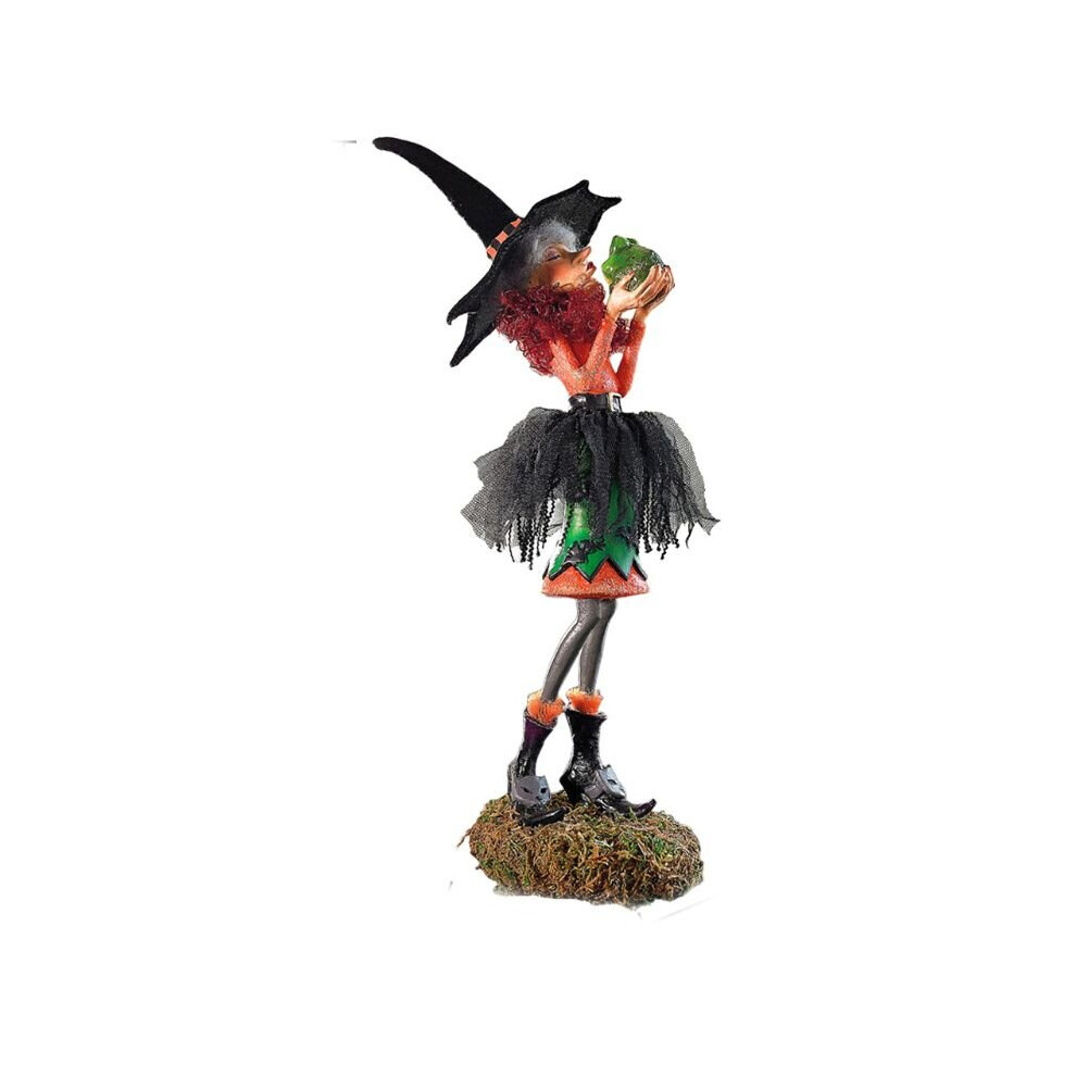 (Clarice) Halloween Witch Doll Ornament Charming Desktop Dolls For Home Decoration Kids