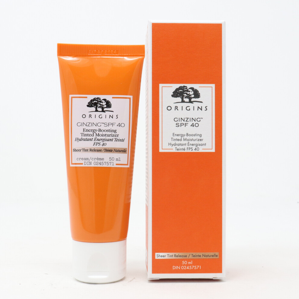 Origins Energy-Boosting Tinted Moisturizer Spf 40  1.7oz/50ml New With Box