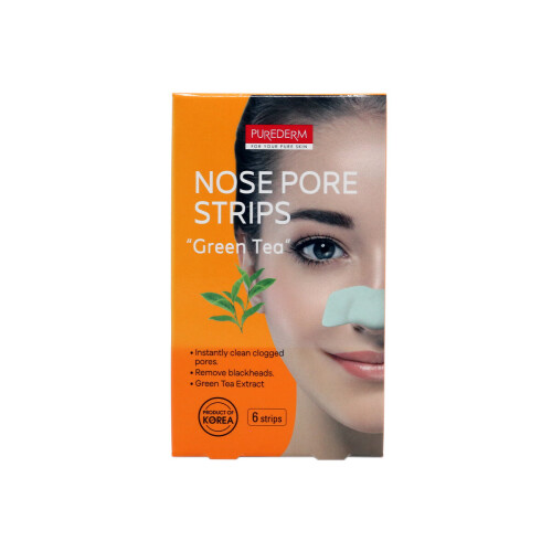 Purederm  Green Tea Nose Pore Strips (6 strips)