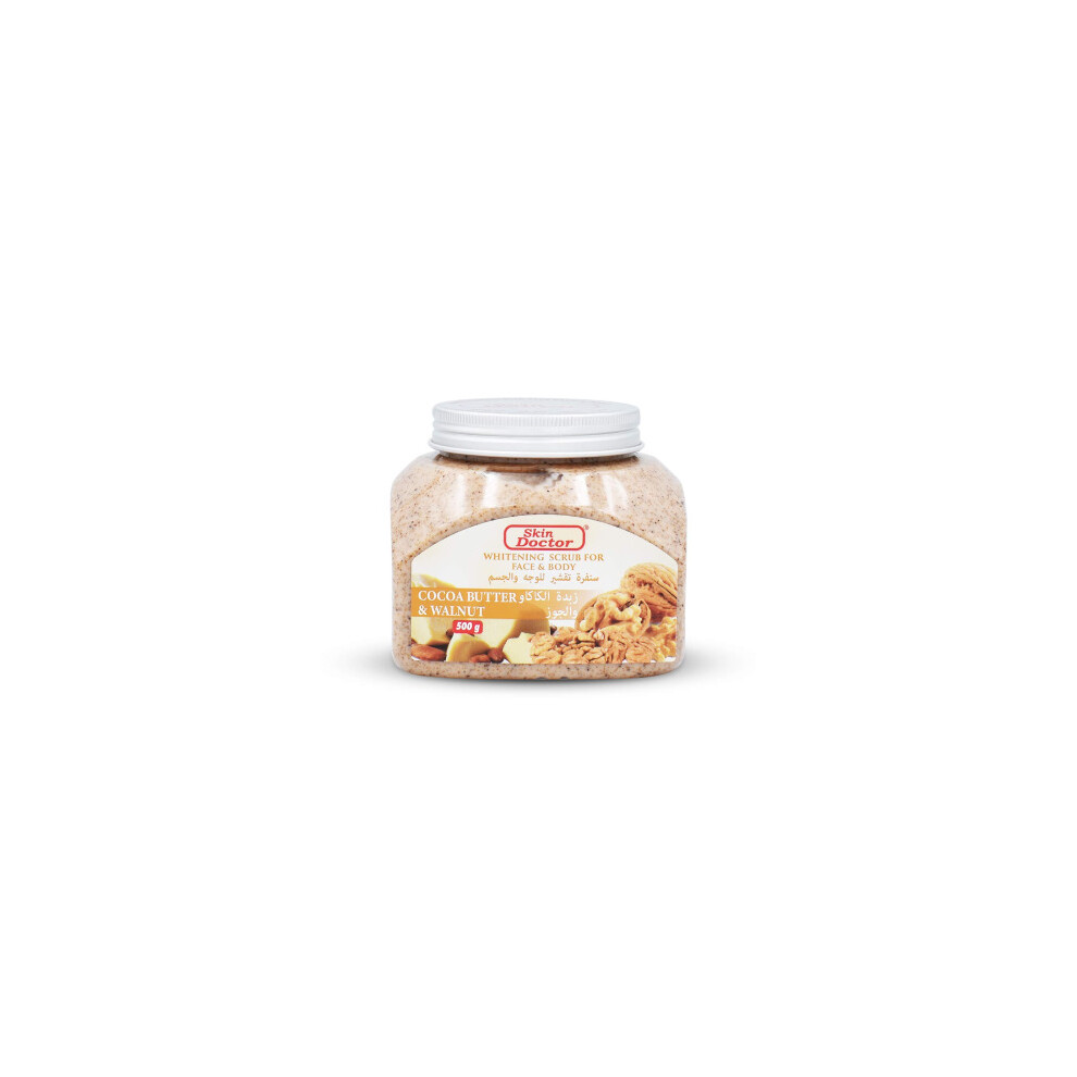 Skin Doctors Skin Doctor Cocoa Butter & Walnut Scrub | Face & Body | Nourishing & Even Skin Tone 500G