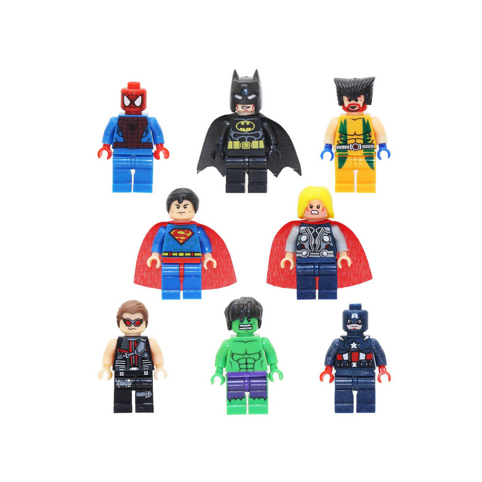 8PCS Superheroes Minifigure Fit Lego Building Block Toy UK