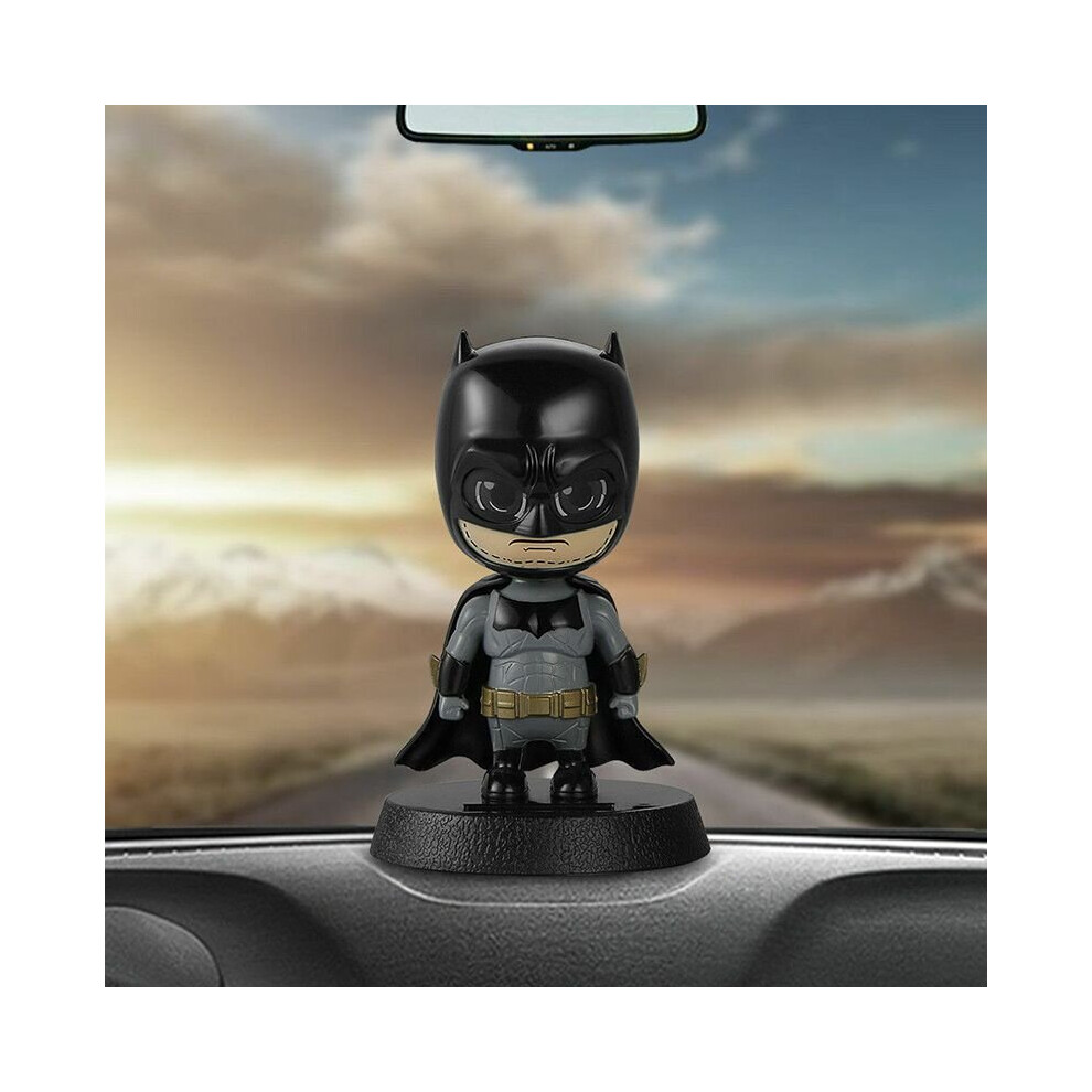 Car Accessory Decoration Toys Batman Shaking The Head Dashboard Doll Solar Power