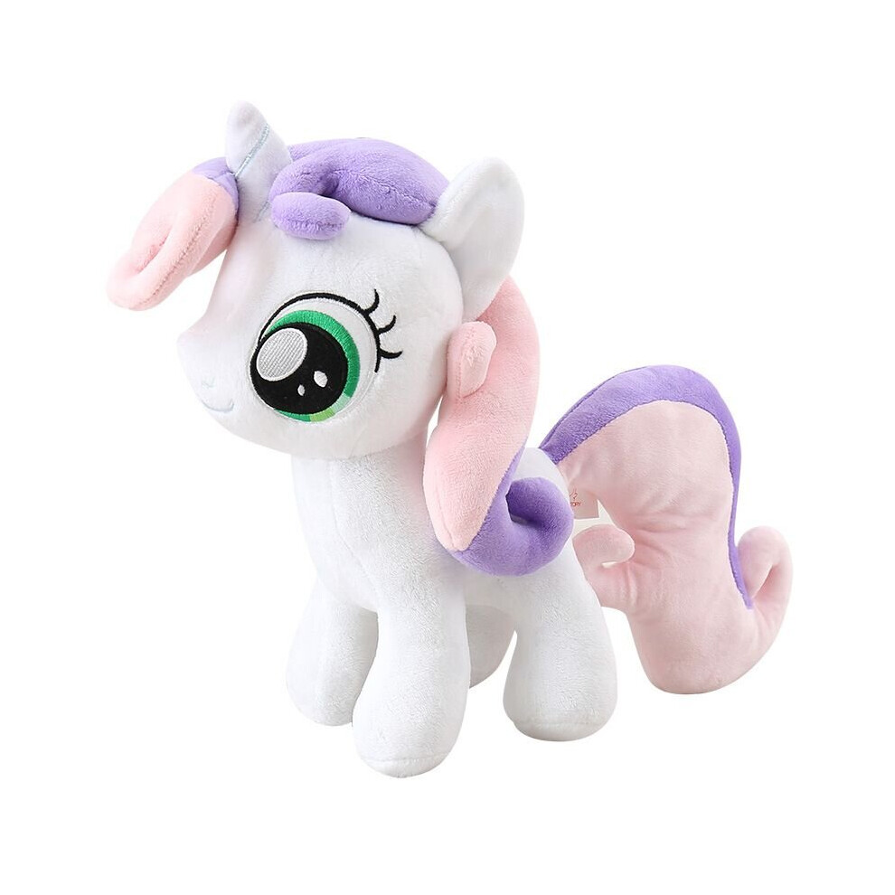 (White Purple, 30cm/11.81in) My Little Pony Plush Toy Spike Twilight Sparkle Stuffed Doll Kids Children Gifts
