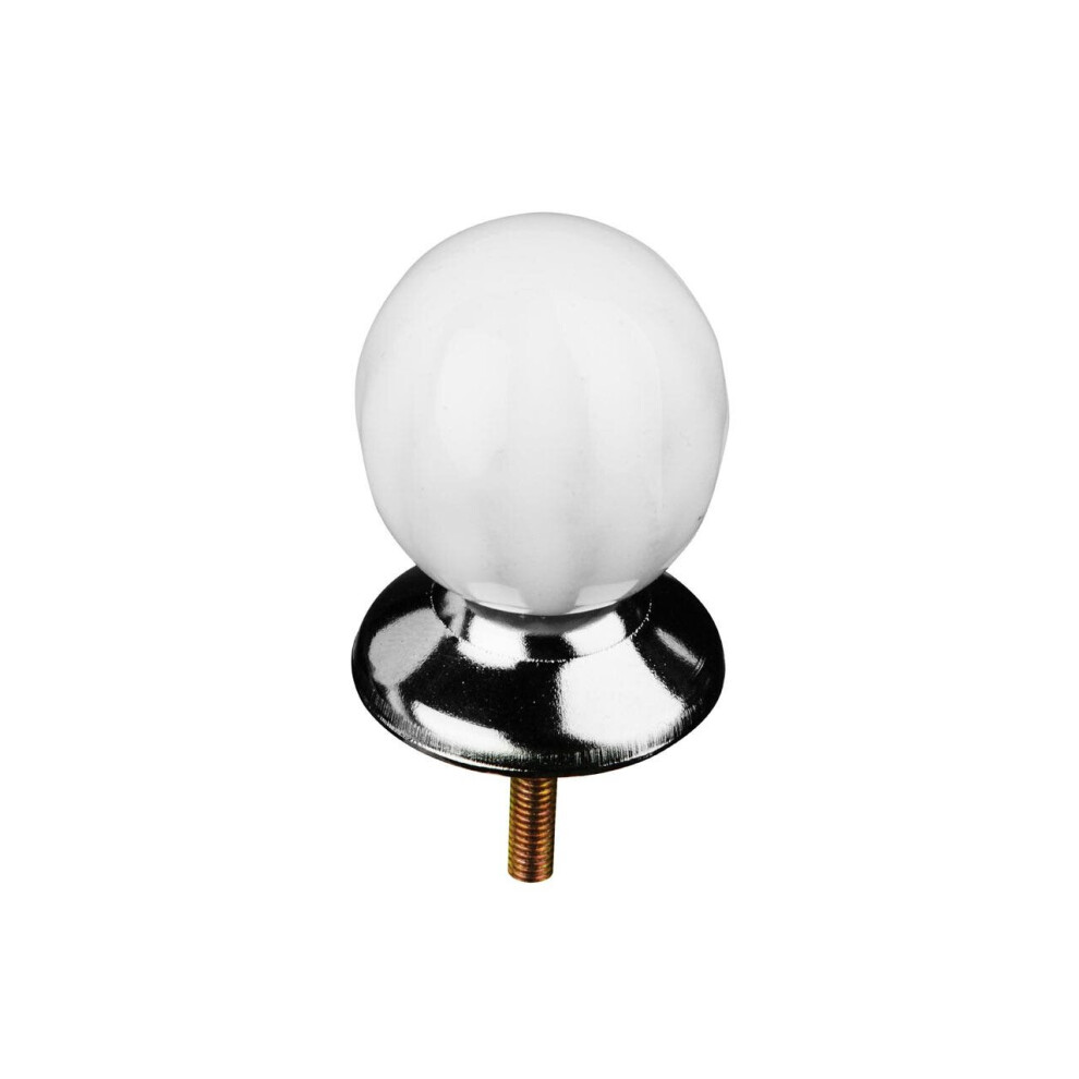 RETRO STYLE WHITE CERAMIC DRAWER KNOBS