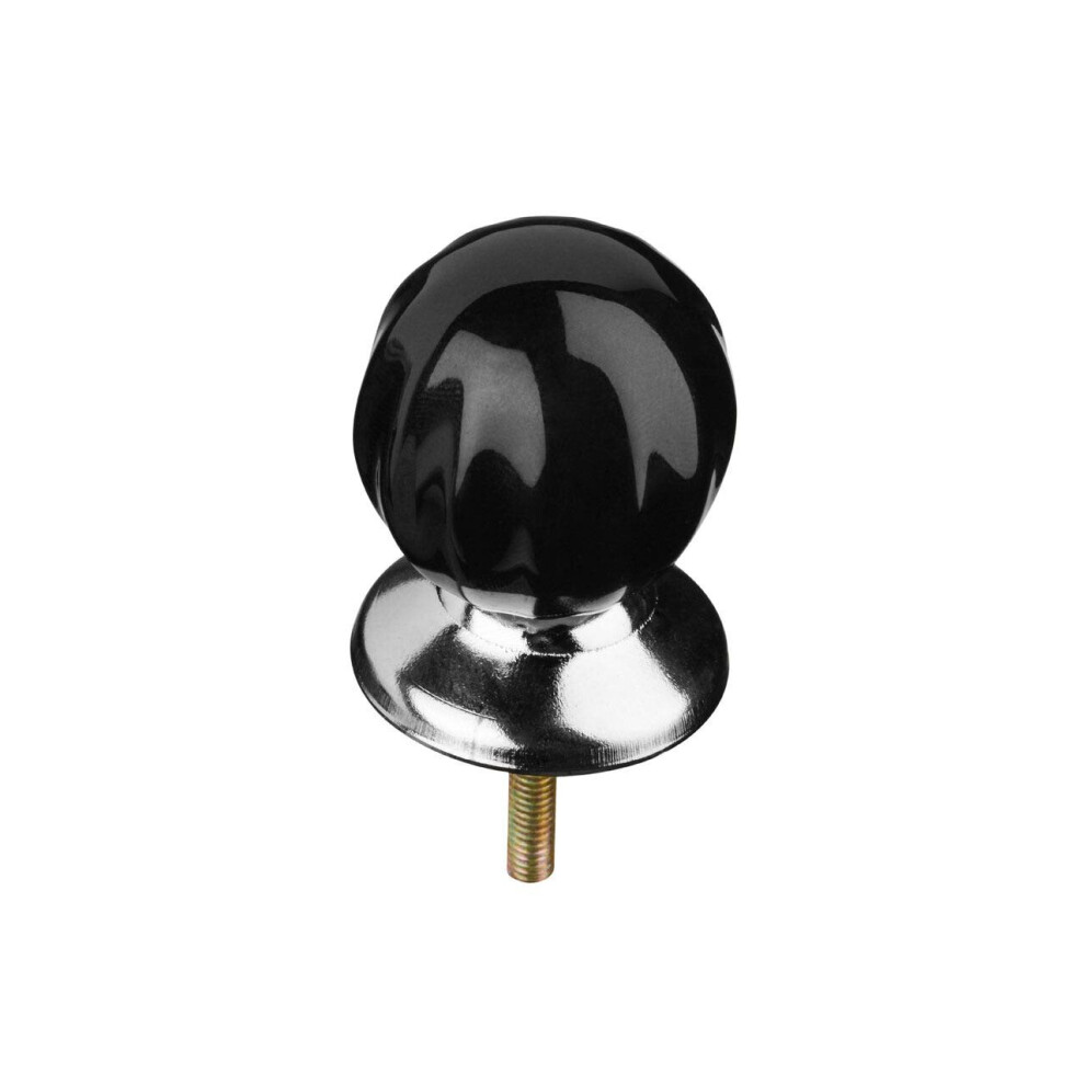 RETRO STYLE BLACK CERAMIC DRAWER KNOBS