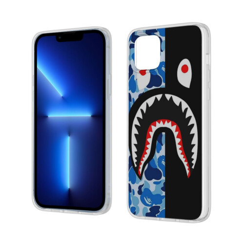 (Bape-Shark-2, iPhone 13 (6.1 inch)) iPhone Case Clear Shockproof Protective Case 1