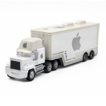 (White Apple) Cars Mack Lightning McQueen King Jackson Storm Racer Truck Car Kids Gift Toy