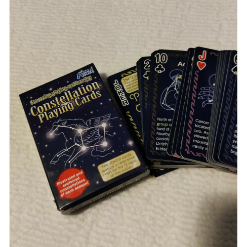 Constellation Playing Cards - Full Deck Of 52 Cards + 2 Jokers - Space